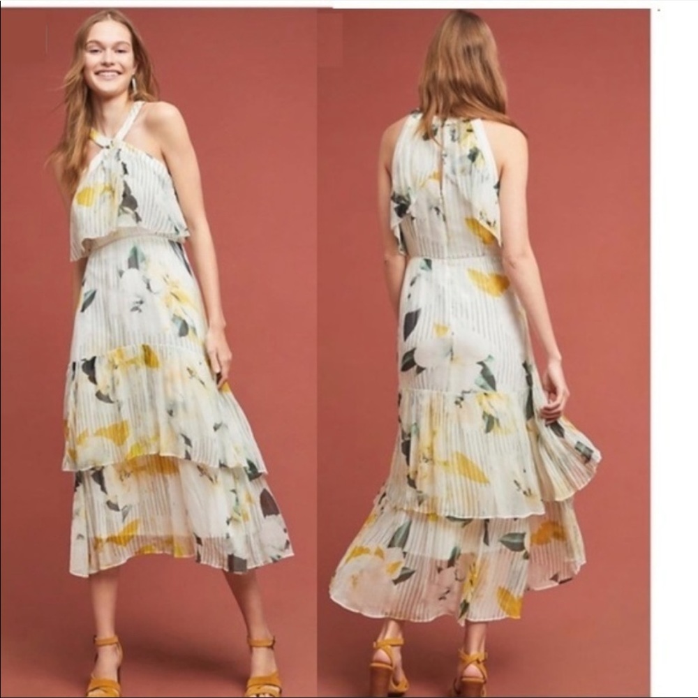 Anthropologie tiered garden dress